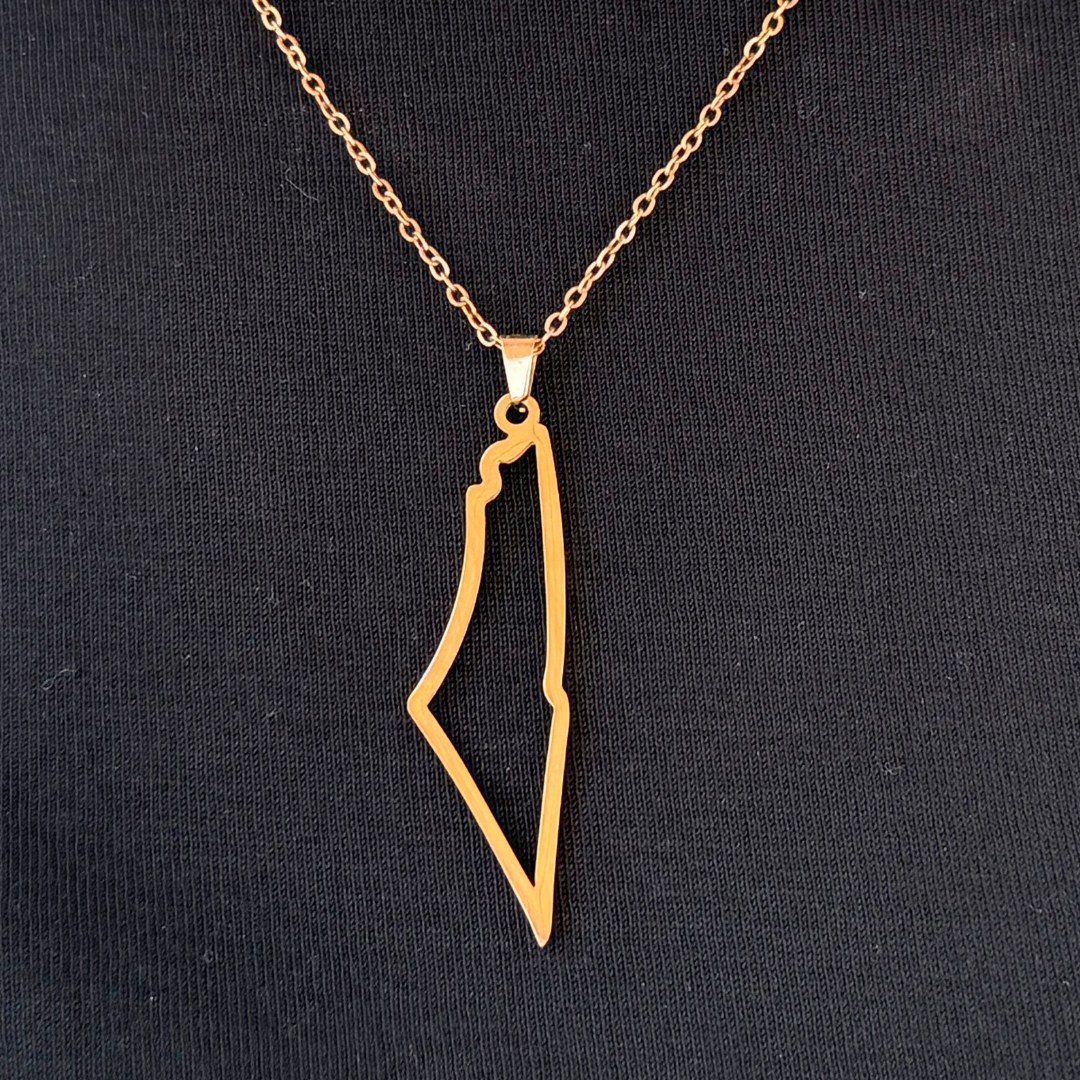Map of Palestine Necklace