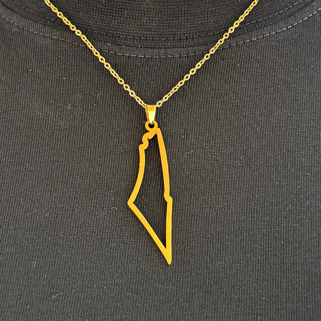 Map of Palestine Necklace