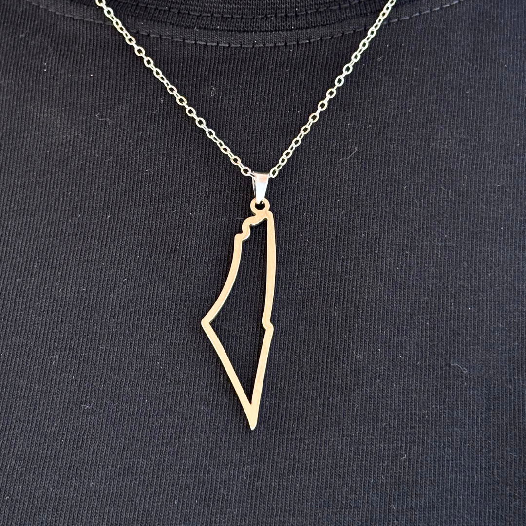Map of Palestine Necklace