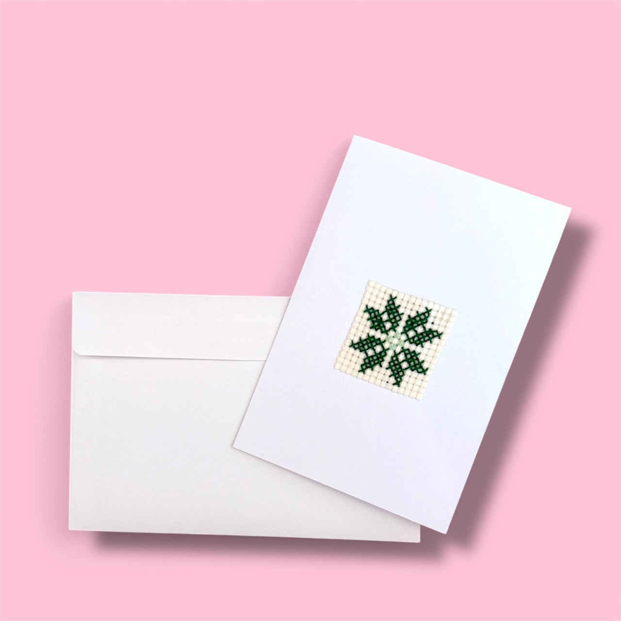 Moon of Bethlehem Cross-Stitched Greeting Card