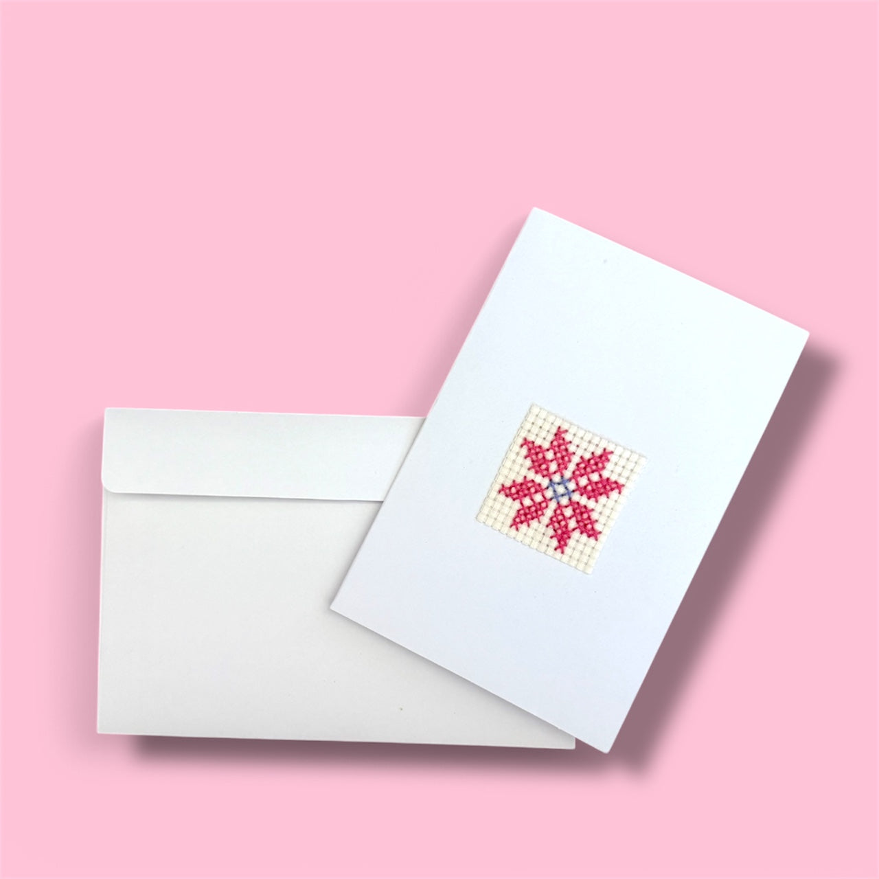 Moon of Bethlehem Cross-Stitched Greeting Card