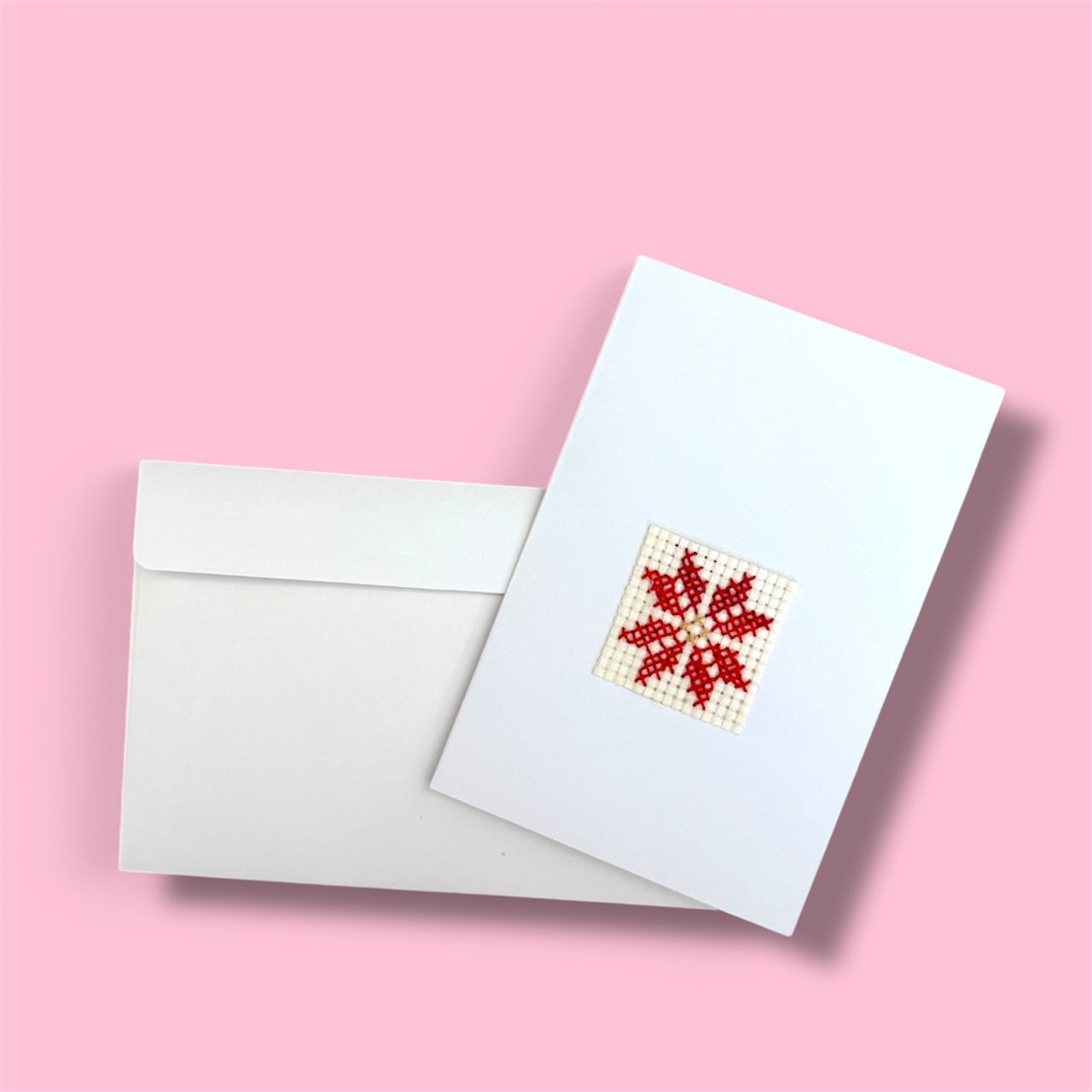 Moon of Bethlehem Cross-Stitched Greeting Card